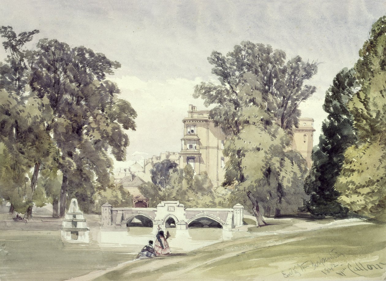 Serpentinen länsipää, Kensington Gardens tekijältä William Callow