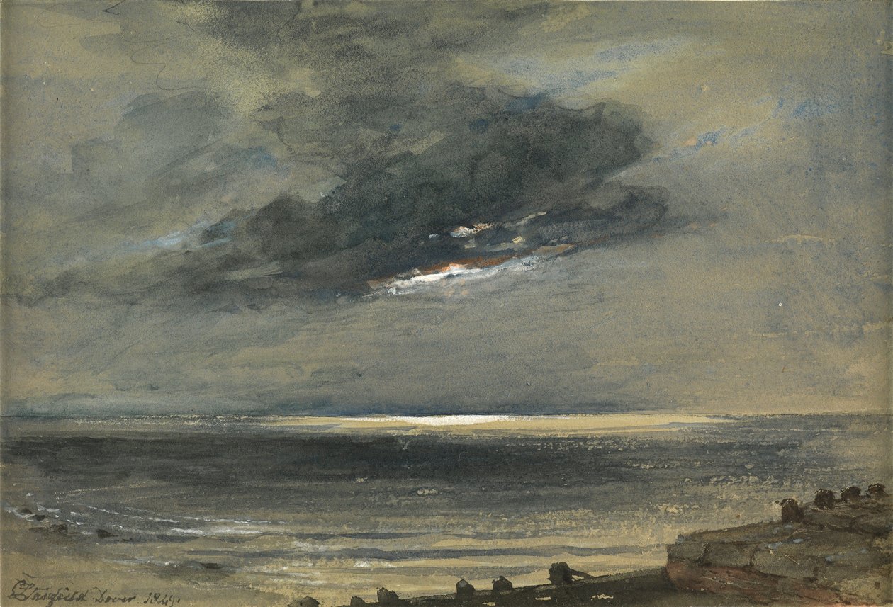 Dover, 1849 (wc ja bc paperilla) tekijältä Clarkson Frederick Stanfield