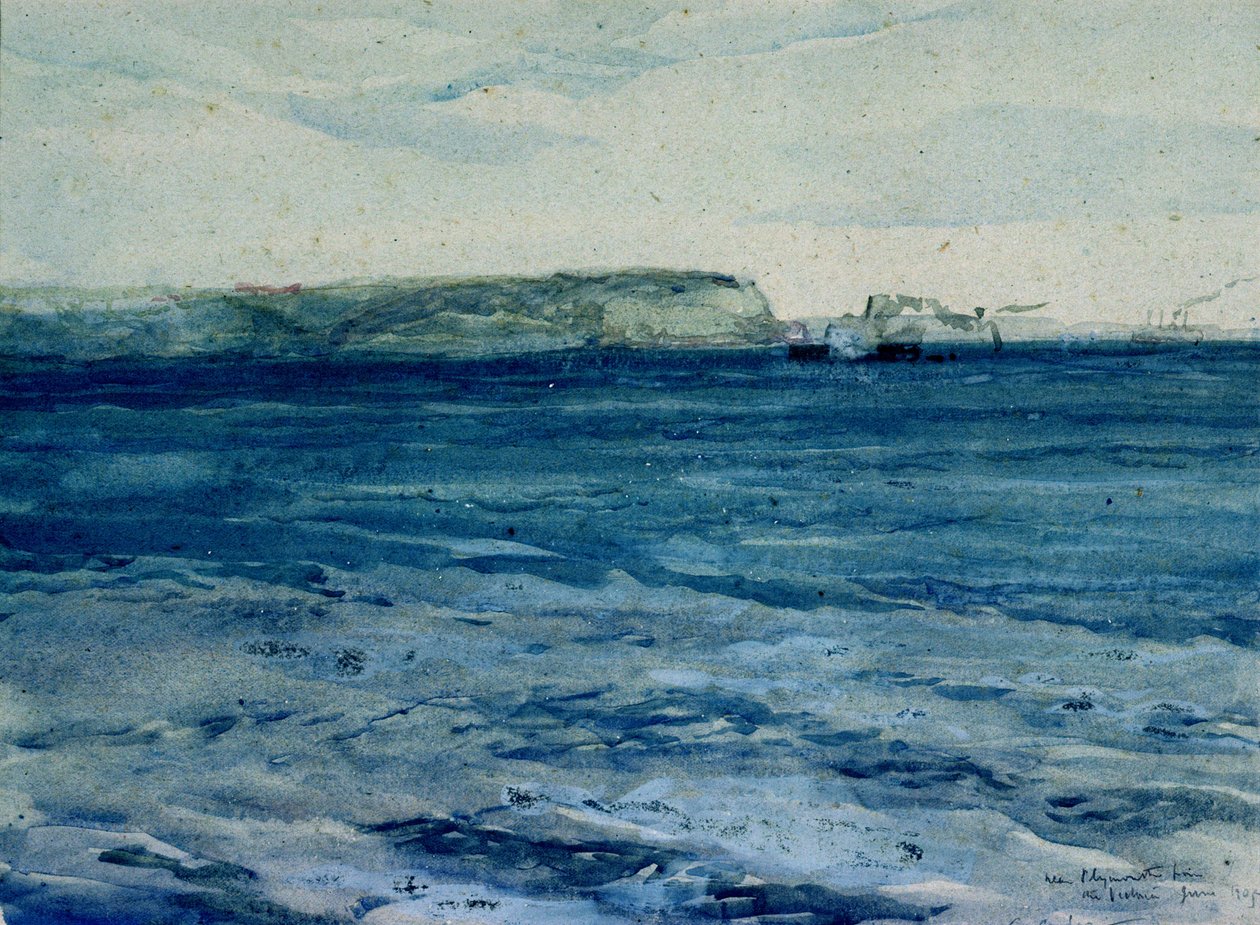 Plymouthin siniset vedet, 19. (akvarelli) tekijältä William Collins