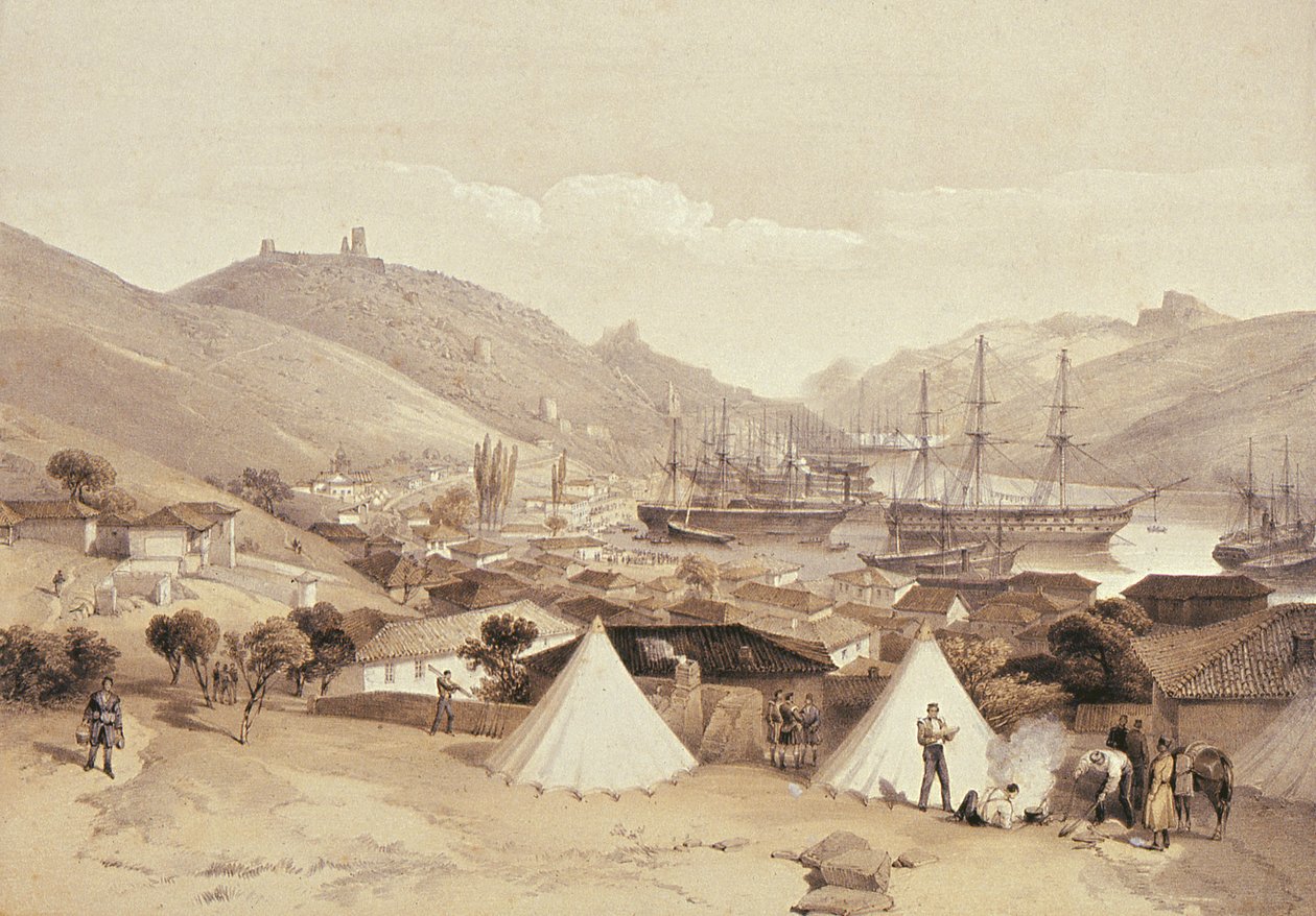 Balaklava katsoo merelle, 1855 tekijältä William Crimea Simpson