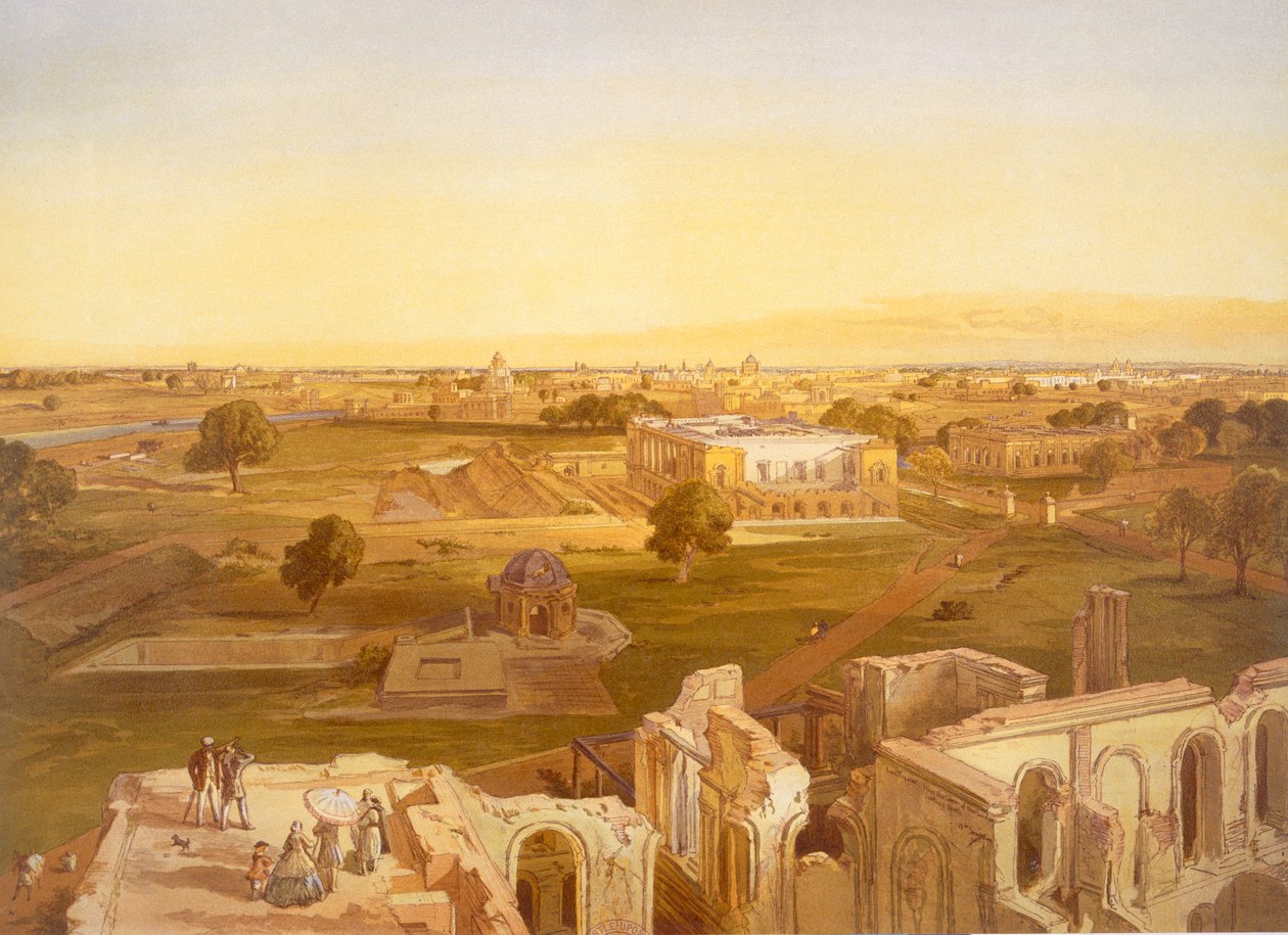 Lucknow, teoksesta "India Ancient and Modern", 1867 tekijältä William Crimea Simpson