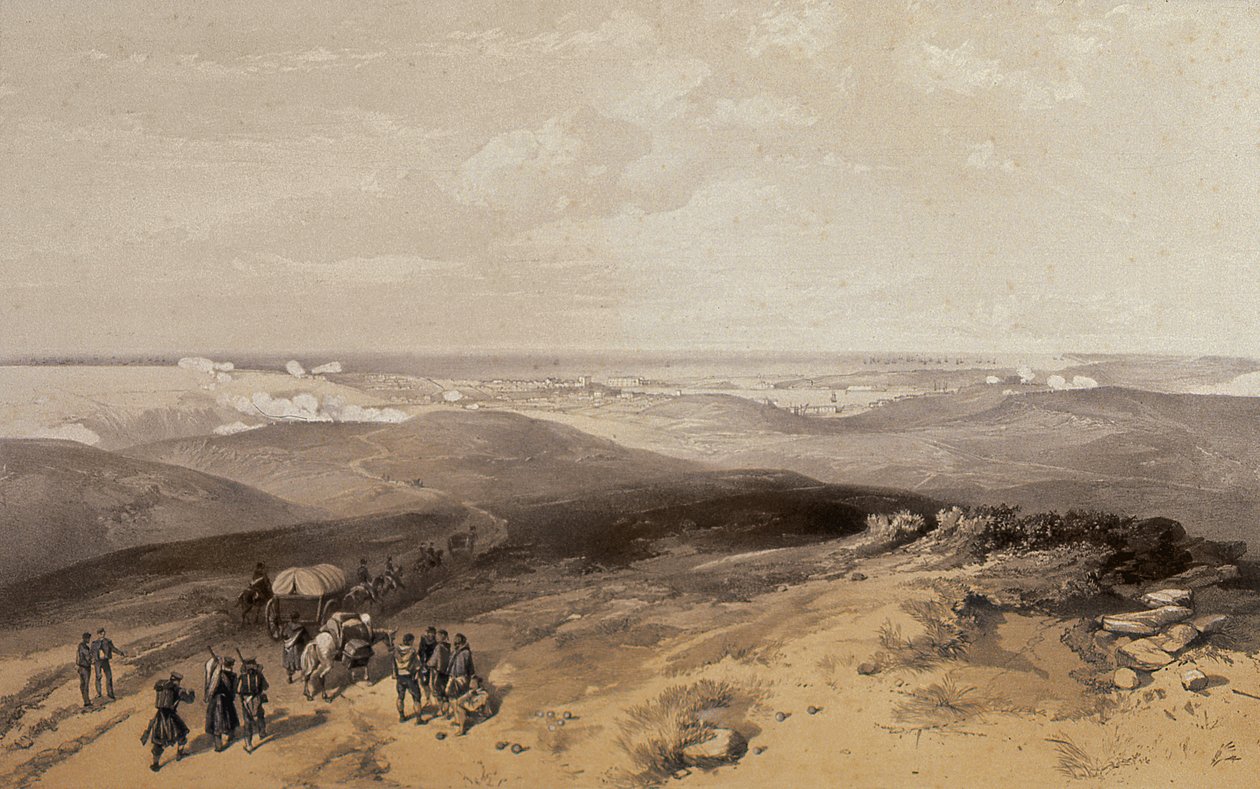 Sebastopol Englannin akkujen takaa, 1855 tekijältä William Crimea Simpson