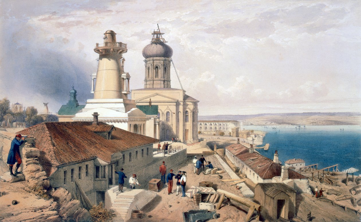 Admiralty, Sebastopol, levy "The Seat of War in the East", pubi. Paul und Dominic Colnaghi und Co., 1856 tekijältä William Crimea Simpson