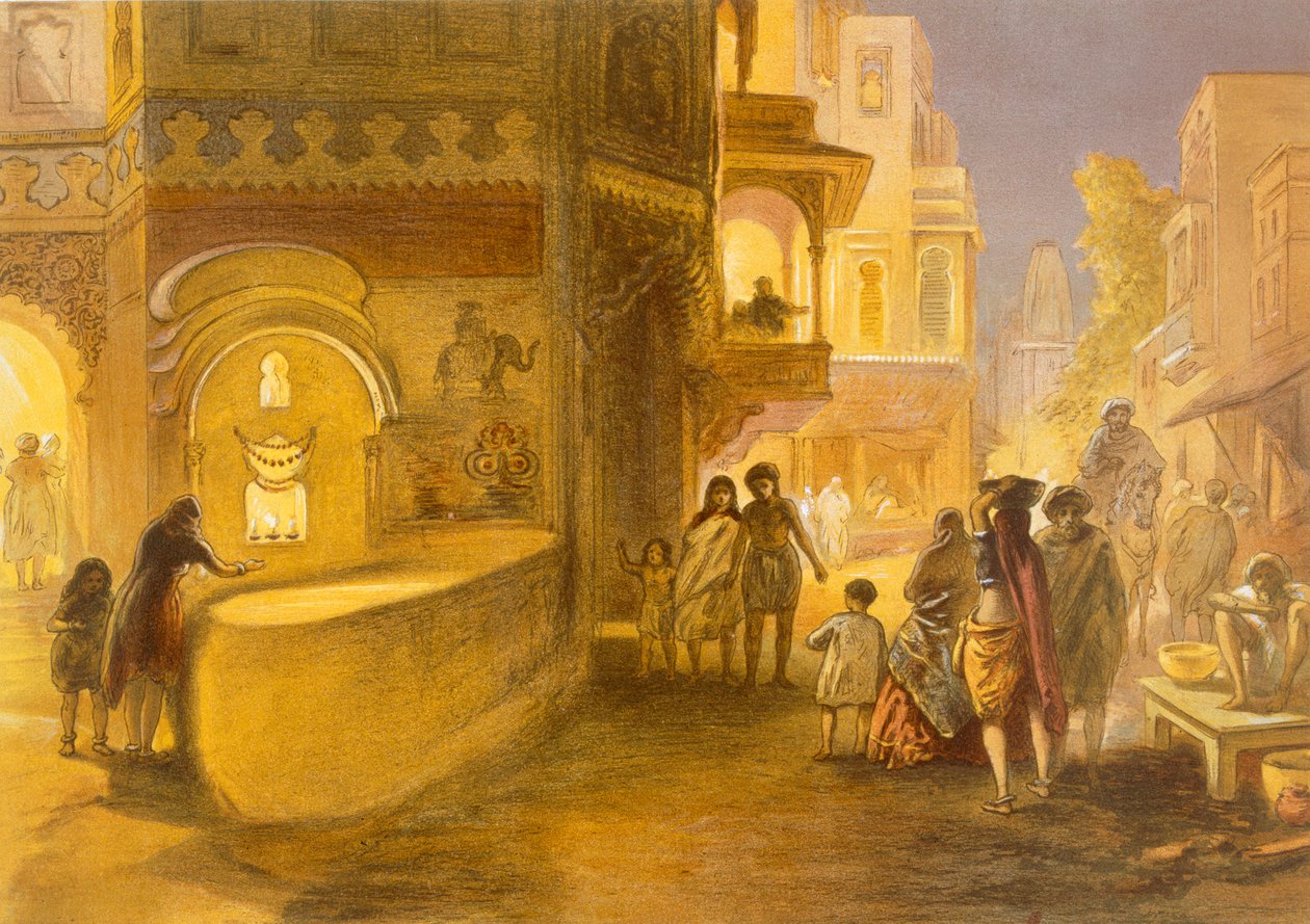 Dewali eli lamppujuhla, Intian muinainen ja moderni, 1867 tekijältä William Crimea Simpson