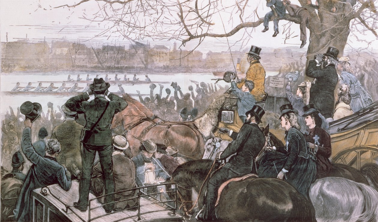 Oxfordin ja Cambridgen venekilpailu, 1871 tekijältä William Crimea Simpson