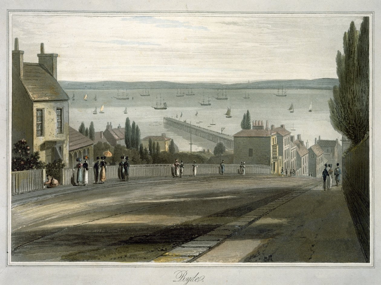 Ryde, teoksesta "A Voyage Around A Great Britain Undertaken between the Years 1814 and 1825" (akvatintta). tekijältä William Daniell