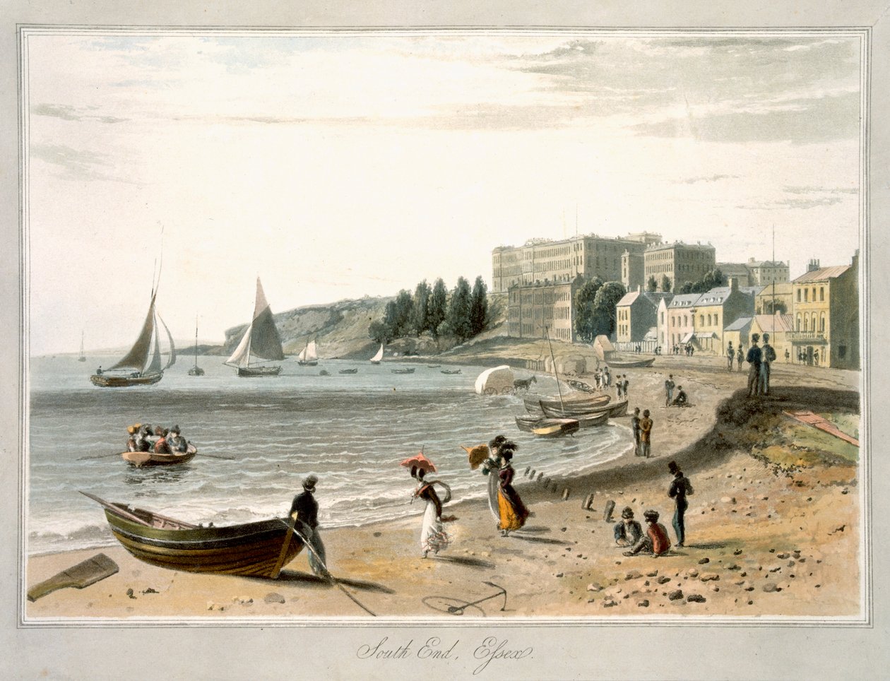 Southend, vuonna 1829 julkaistusta teoksesta "A Voyage Around Great Britain Undertaken between the Years 1814-1825" tekijältä William Daniell