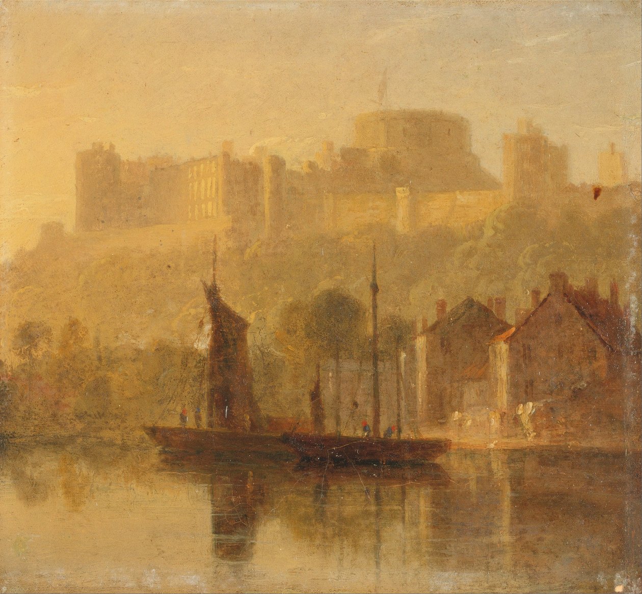 Windsorin linna Thamesilta tekijältä William Daniell