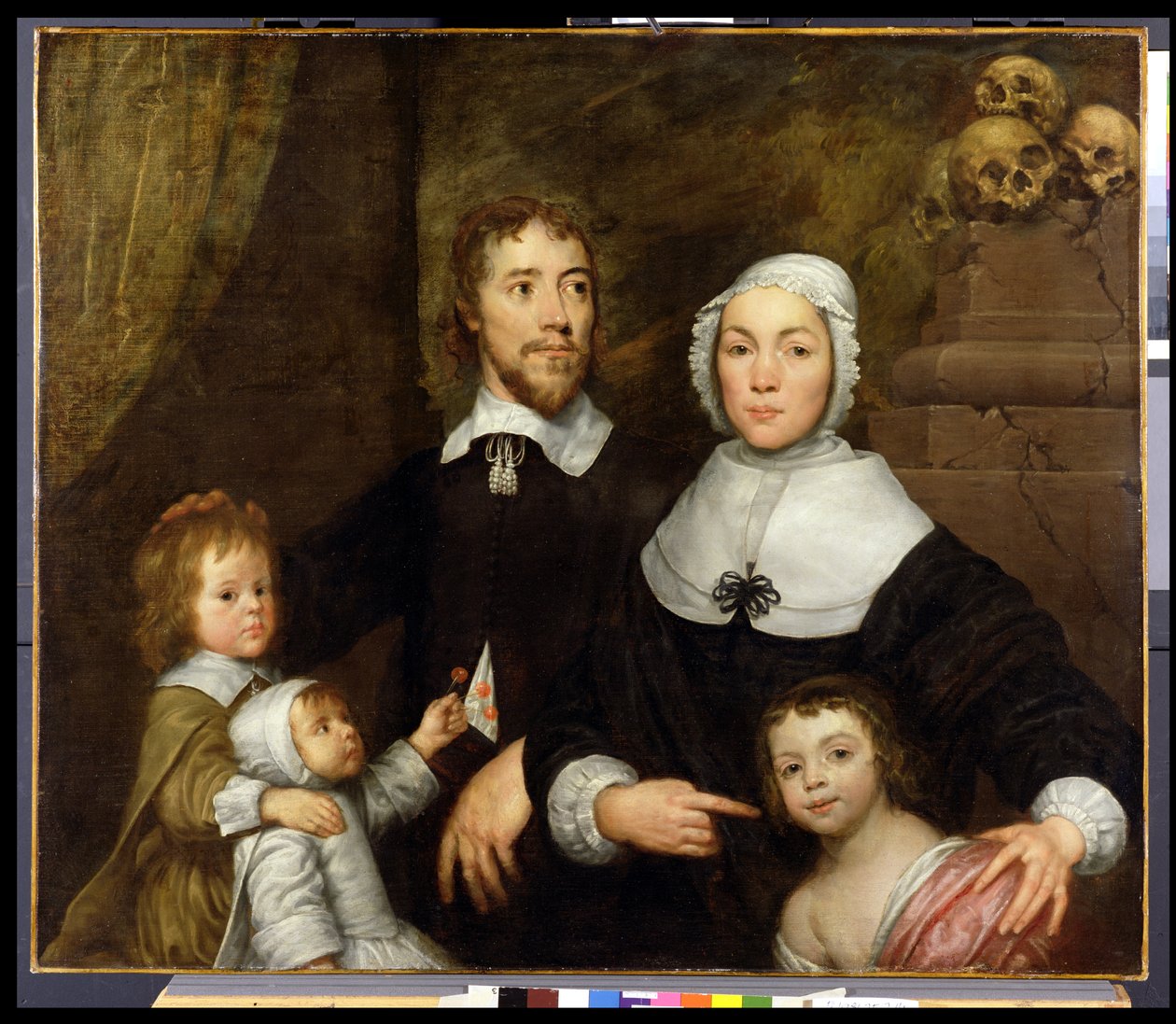 Perheen muotokuva, luultavasti Richard Streatfeildin muotokuva, n. 1645 tekijältä William Dobson