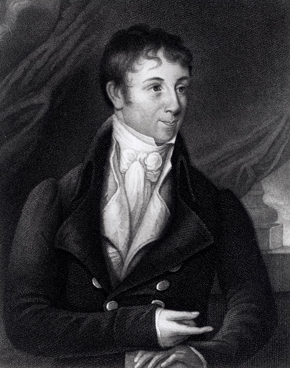 John B. Forrestin (1814-70) kaivertama Charles Brockden Brown (1771-1810) pienoismallista, 1805 tekijältä William Dunlap