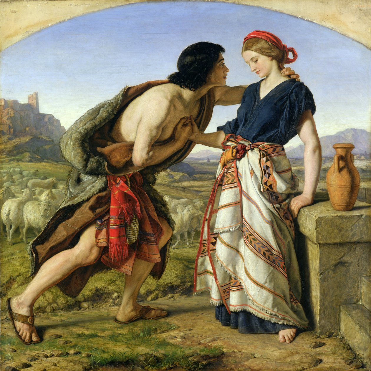 Jaakobin ja Raakelin kokous, 1853 (katso 141378) tekijältä William Dyce