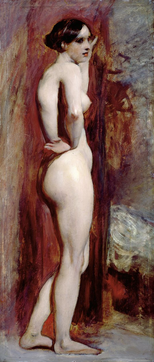 Naisen alaston sivulta, 1830 (öljy kartongille) tekijältä William Etty
