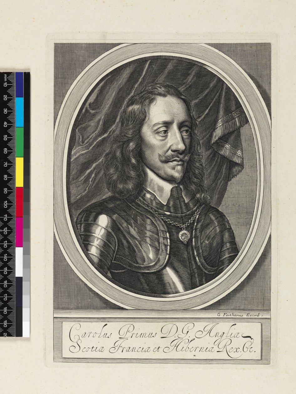 Kaarle I:n muotokuva, 1658 tekijältä William Faithorne