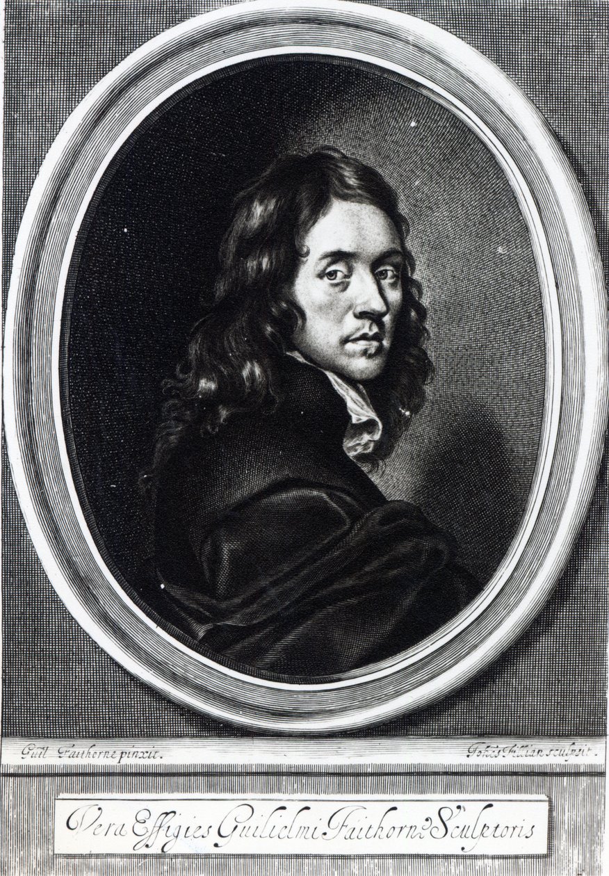 Omakuva, kaiverrus John Fillian (fl.1658-80), n.1658-70 tekijältä William Faithorne