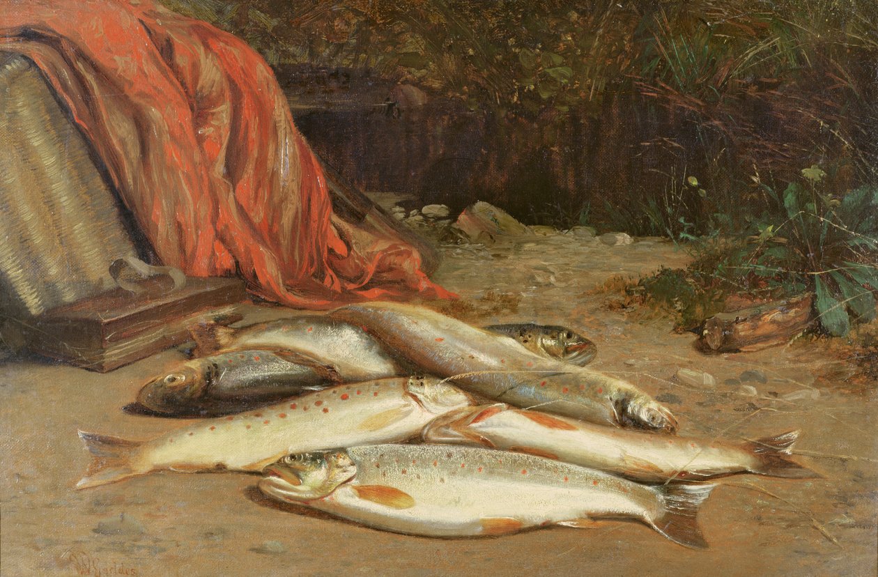Taimen joen rannalla tekijältä William Geddes