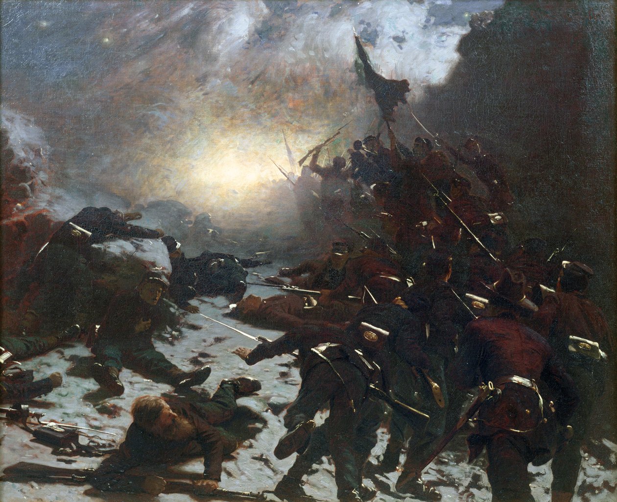 Akun lataaminen, 1882 tekijältä Gilbert Gaul