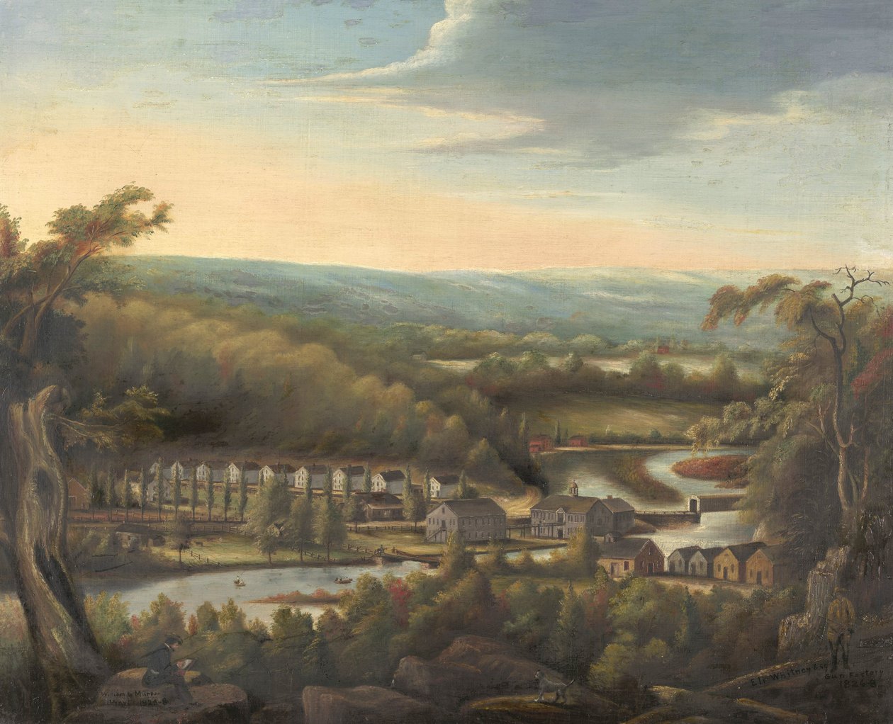 Eli Whitneyn asetehdas, n. 1826-1828 tekijältä William Giles Munson