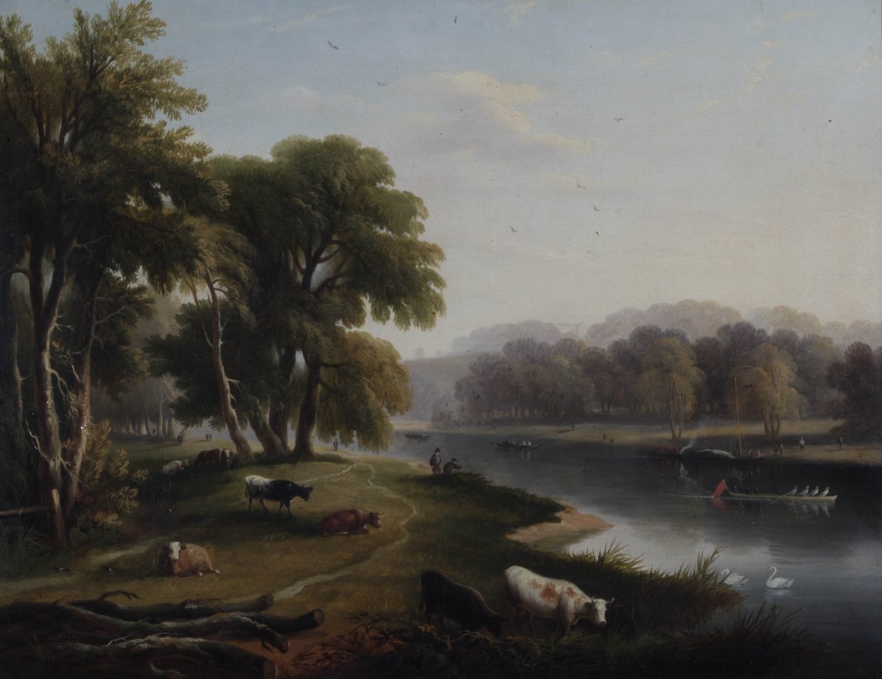 Näkymä Thamesille Twickenhamissa, 1820 tekijältä William Havell