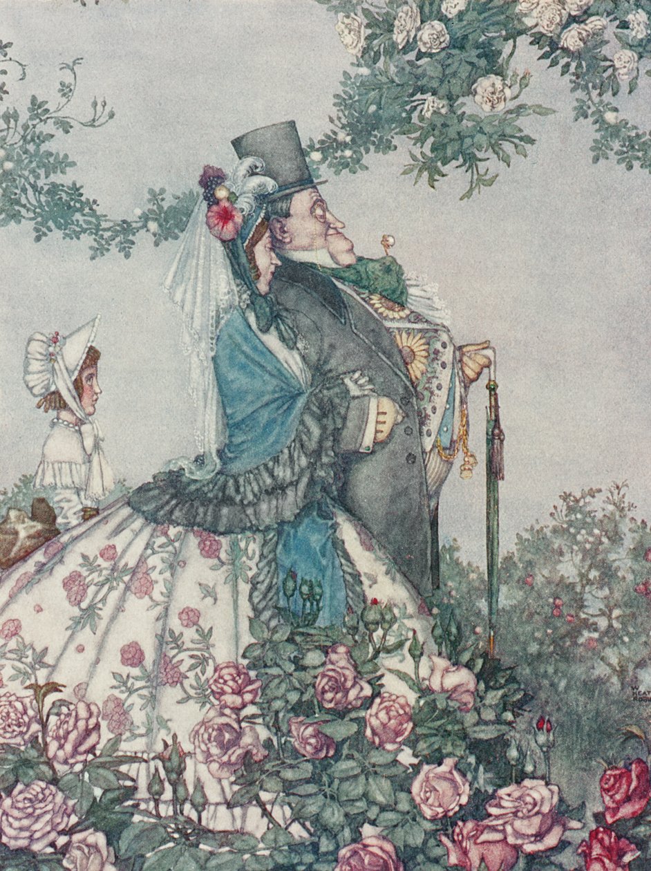 Huonekalut ja erilaiset esineet 1100- ja 1300-luvuilta tekijältä William Heath Robinson