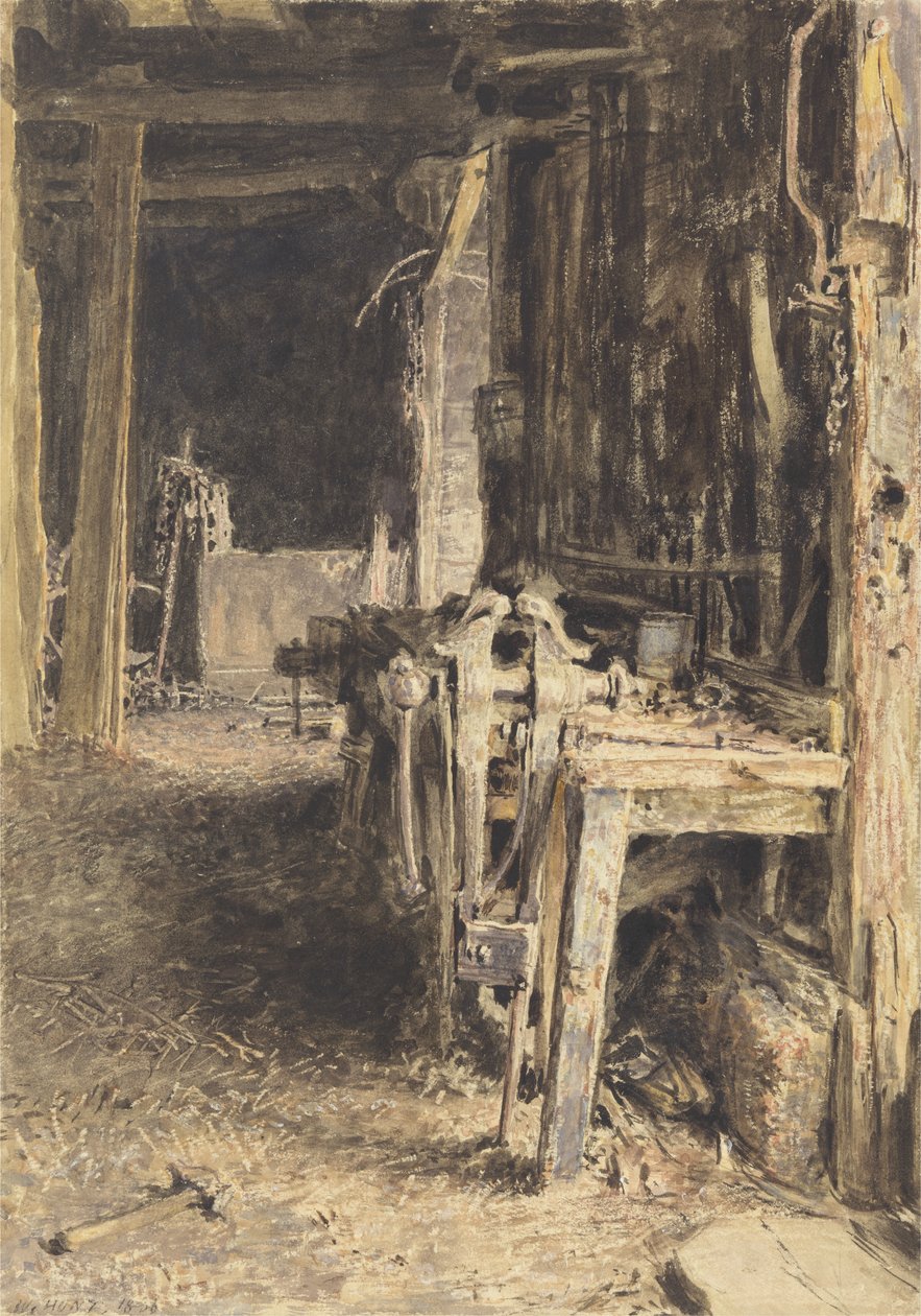 Navetan sisätilat, 1836 (wc ja vartaloväri) tekijältä William Henry Hunt