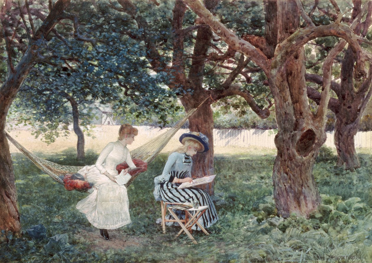 Summer Afternoon, Morris, Connecticut, 1885 (wc paperilla) tekijältä William Henry Lippincott