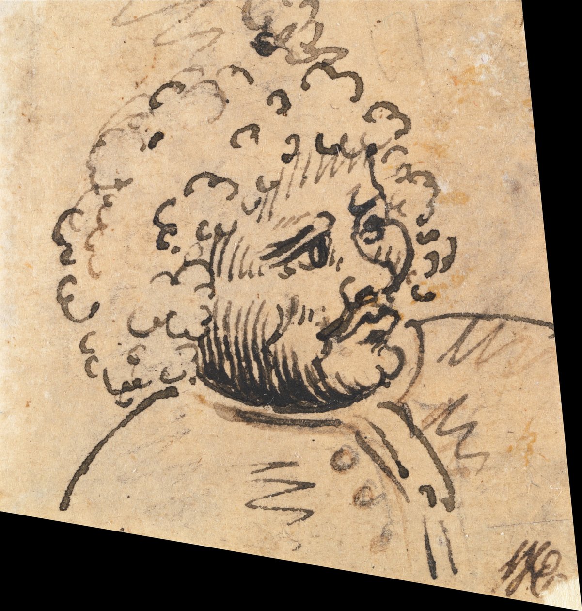 Groteski naaraspää tekijältä William Hogarth