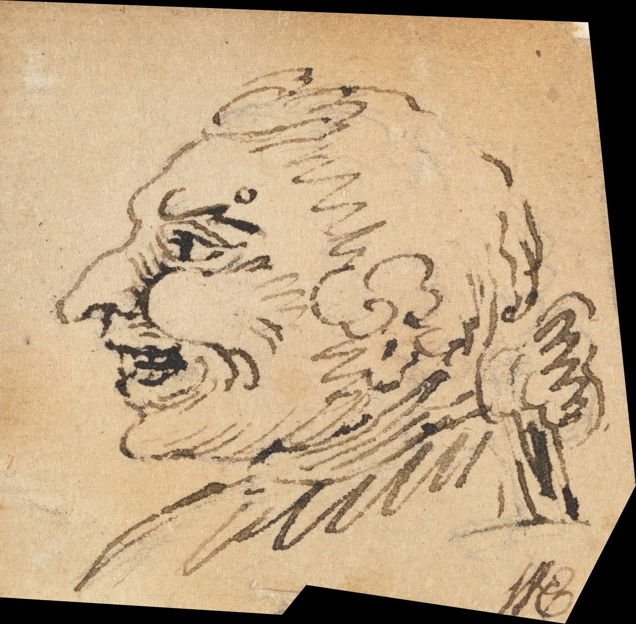 Groteski urospää tekijältä William Hogarth