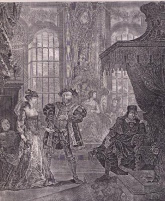 Kuningas Henrik Kahdeksas ja Anna Bullen (katso myös 10489) tekijältä William Hogarth