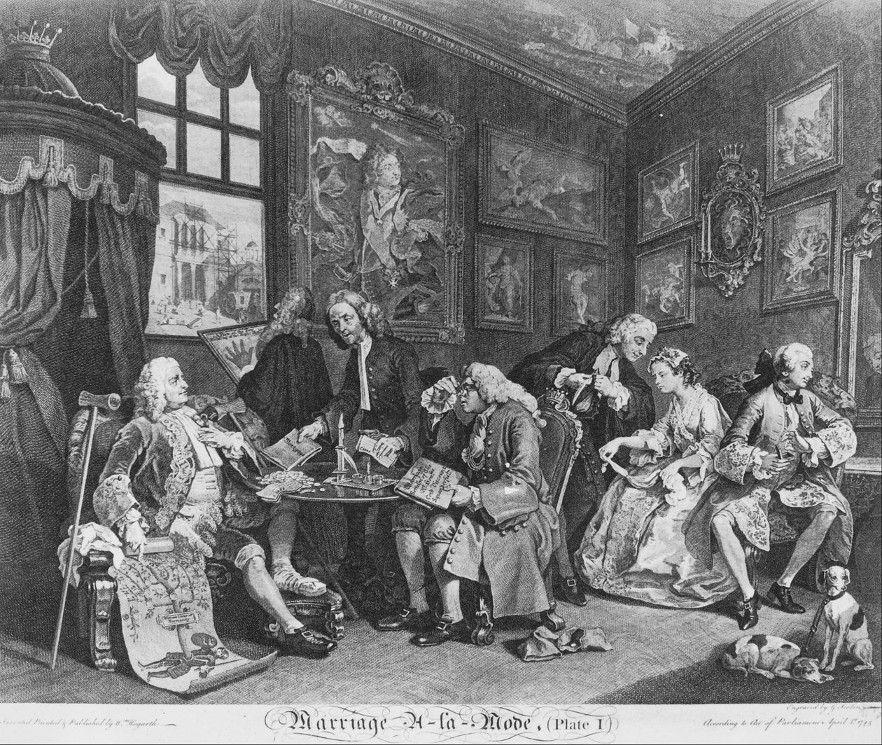 Avioliitto à la Mode, levy 1, (Avioliitto) tekijältä William Hogarth