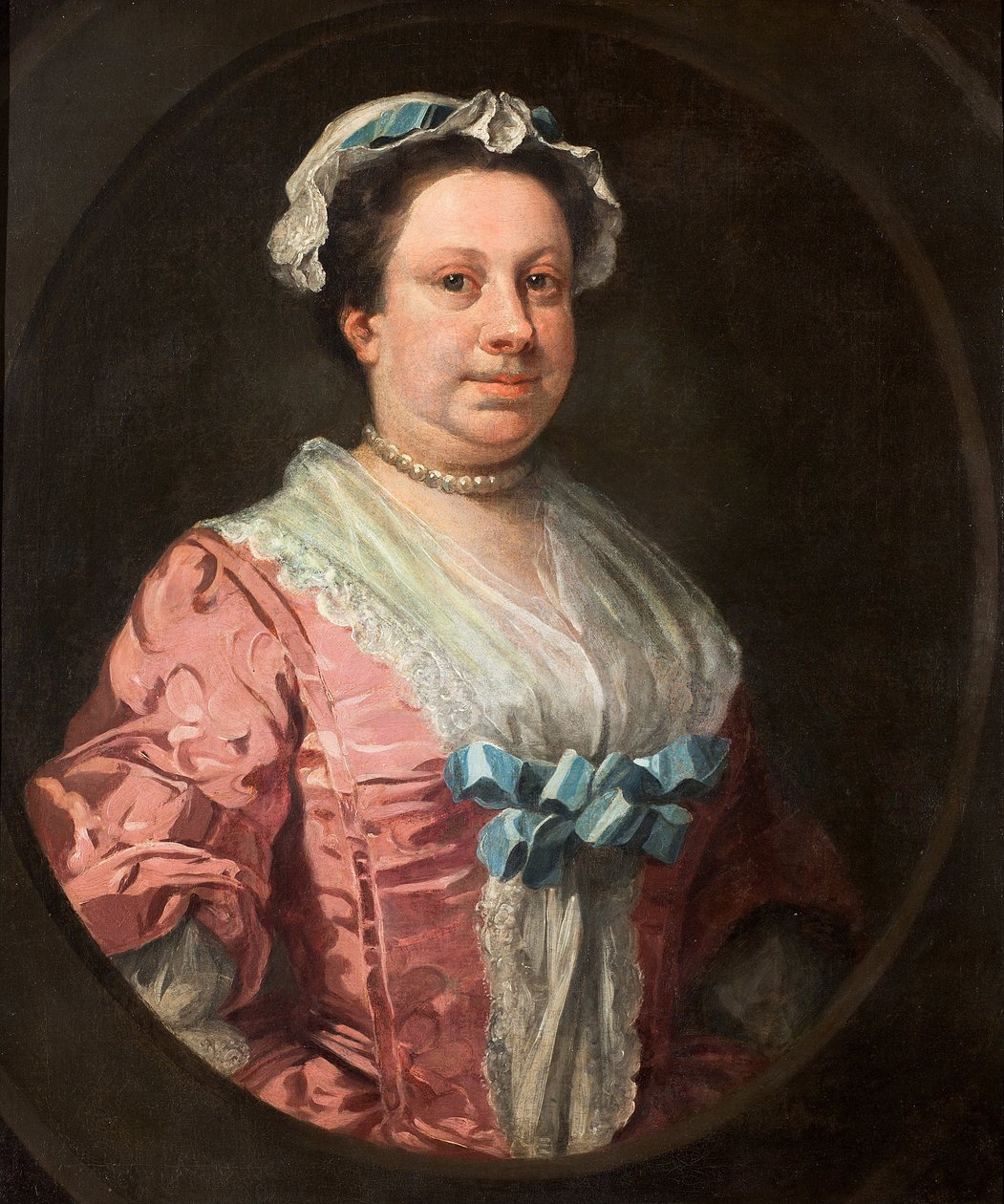 Muotokuva taiteilijoiden sisar, Anne Hogarth (1701-1771) tai, Lady in Rose Taffeta tekijältä William Hogarth