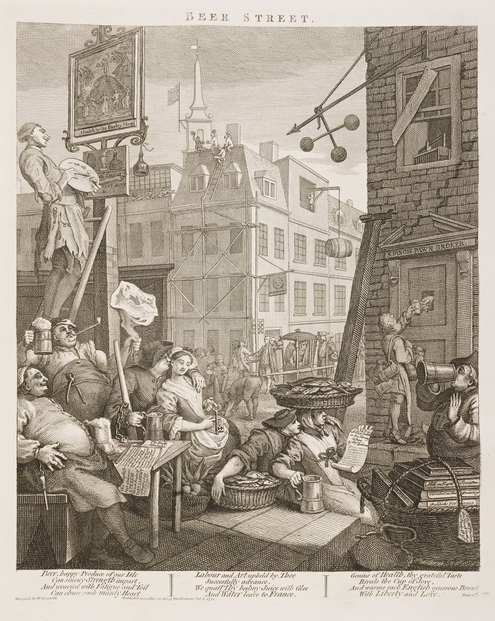 William Hogarthin olutkatu tekijältä William Hogarth