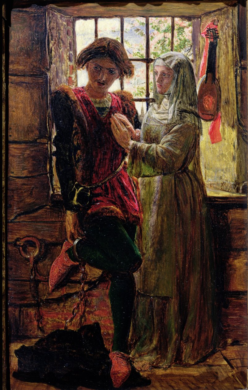 Huonekalut ja erilaiset esineet 1100- ja 1300-luvuilta tekijältä William Holman Hunt