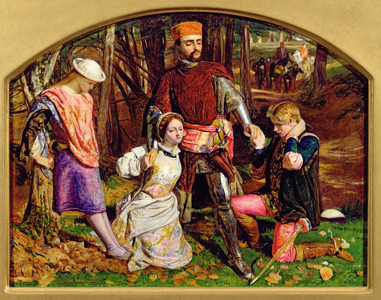 Huonekalut ja erilaiset esineet 1100- ja 1300-luvuilta tekijältä William Holman Hunt