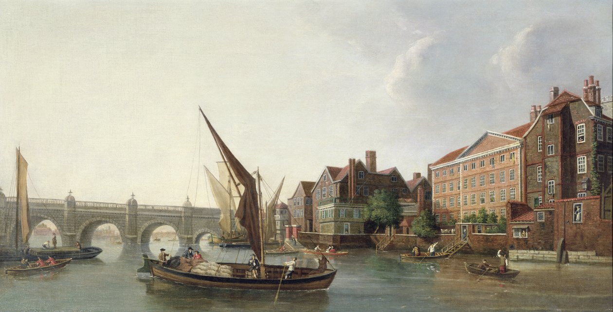 Näkymä Old Westminster Bridgelle, Lontoo tekijältä William James