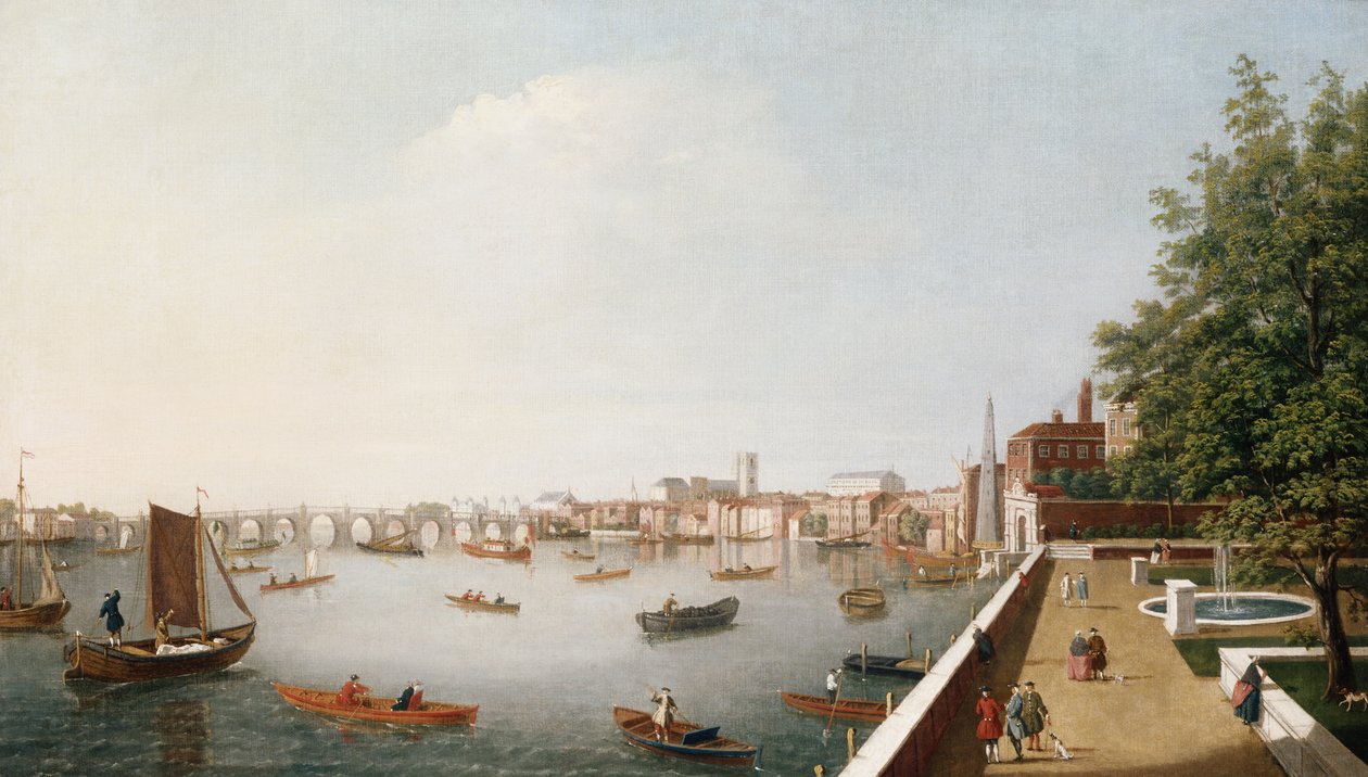 Näkymä Thames-joelle Adelphi Terracelta tekijältä William James