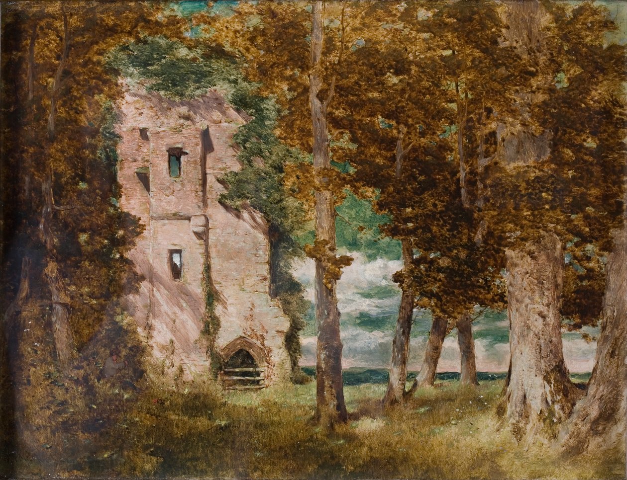 Kirkoswaldin linnan rauniot, Cumberland, 1854 tekijältä William James Blacklock