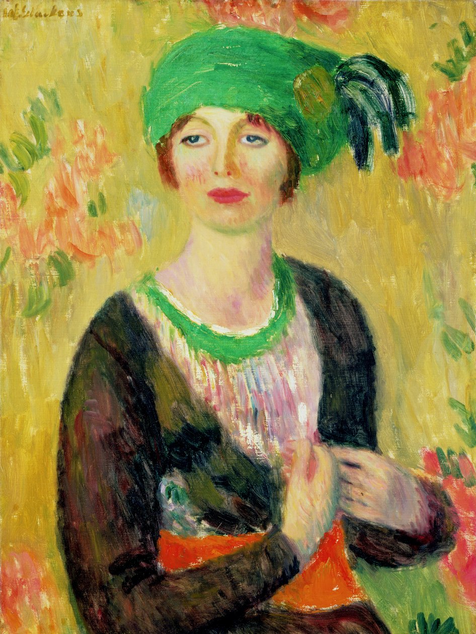 Tyttö vihreällä turbaanilla tekijältä William James Glackens