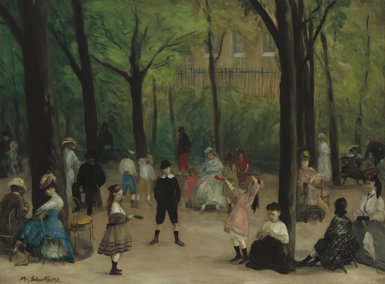 Luxemburgin puutarha, 1906 tekijältä William James Glackens