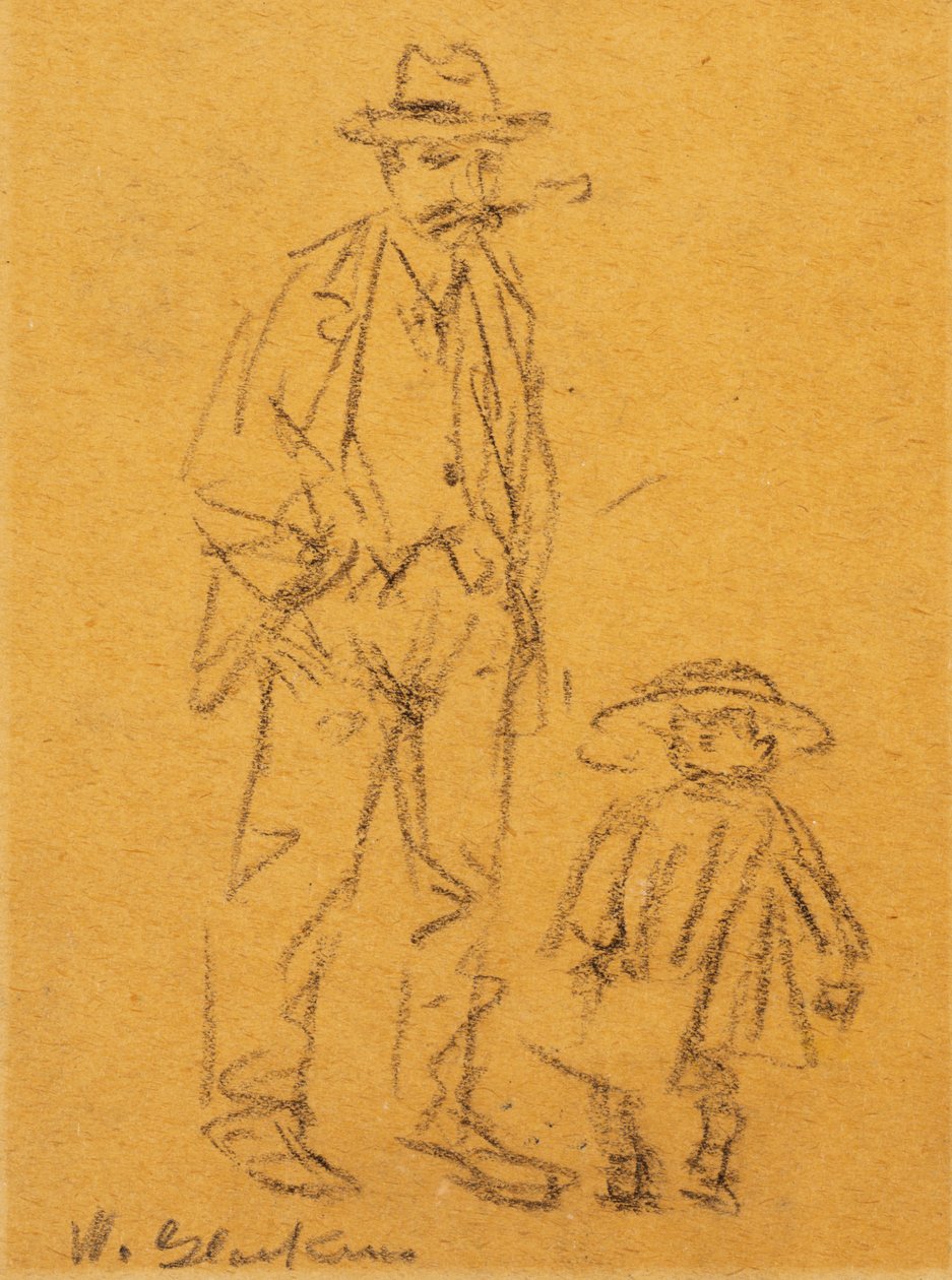 Mies lapsen kanssa tekijältä William James Glackens