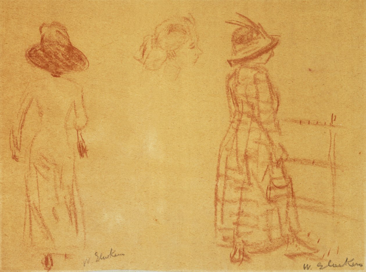 Punainen - Kaksi naista ja pää tekijältä William James Glackens