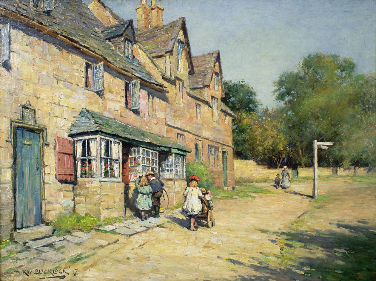 Cotswoldin kylä, 1917 tekijältä William Kay Blacklock