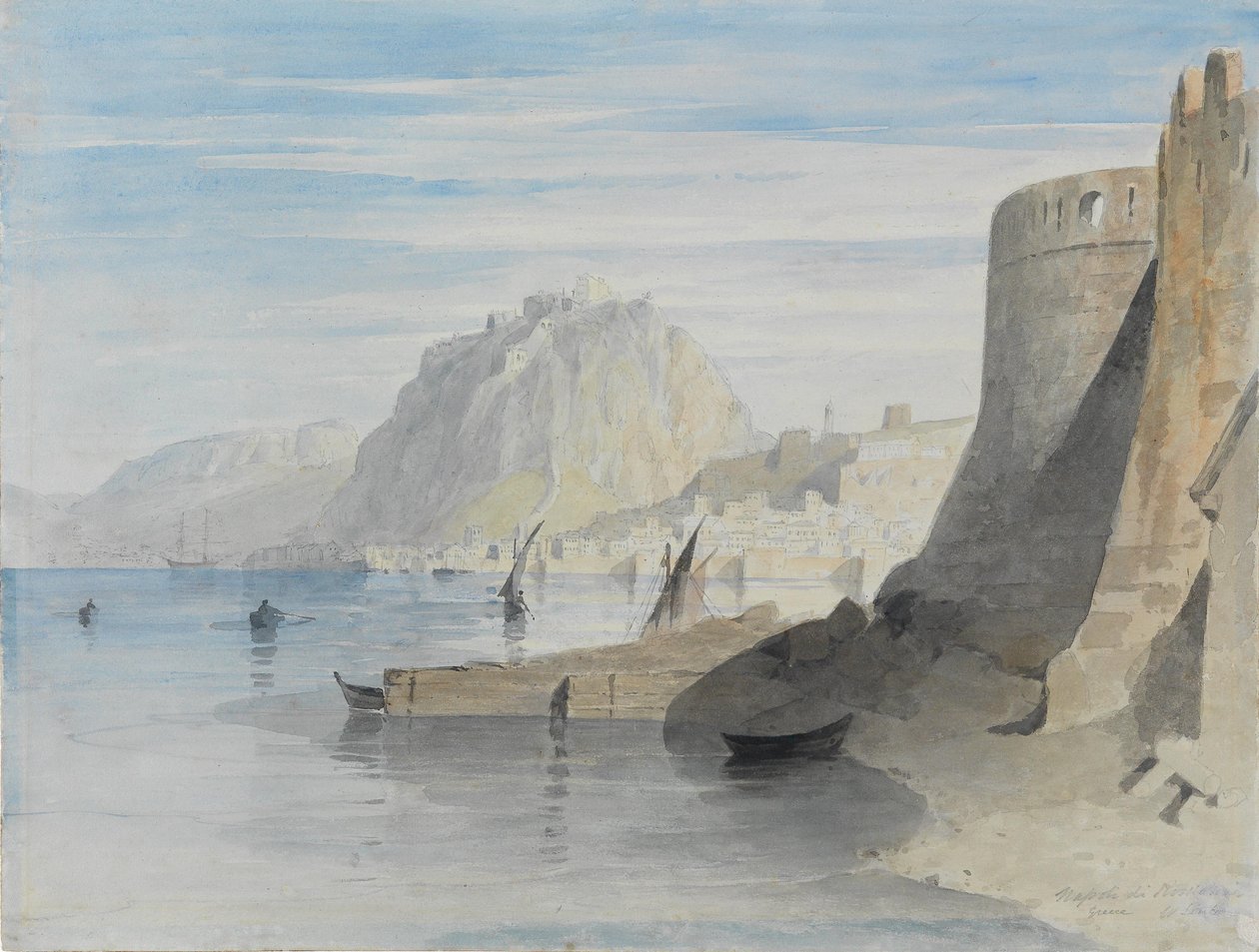 Blick in den Hafen von Nafplio, bestellt Napoli di Romania, Kreikka tekijältä William Linton