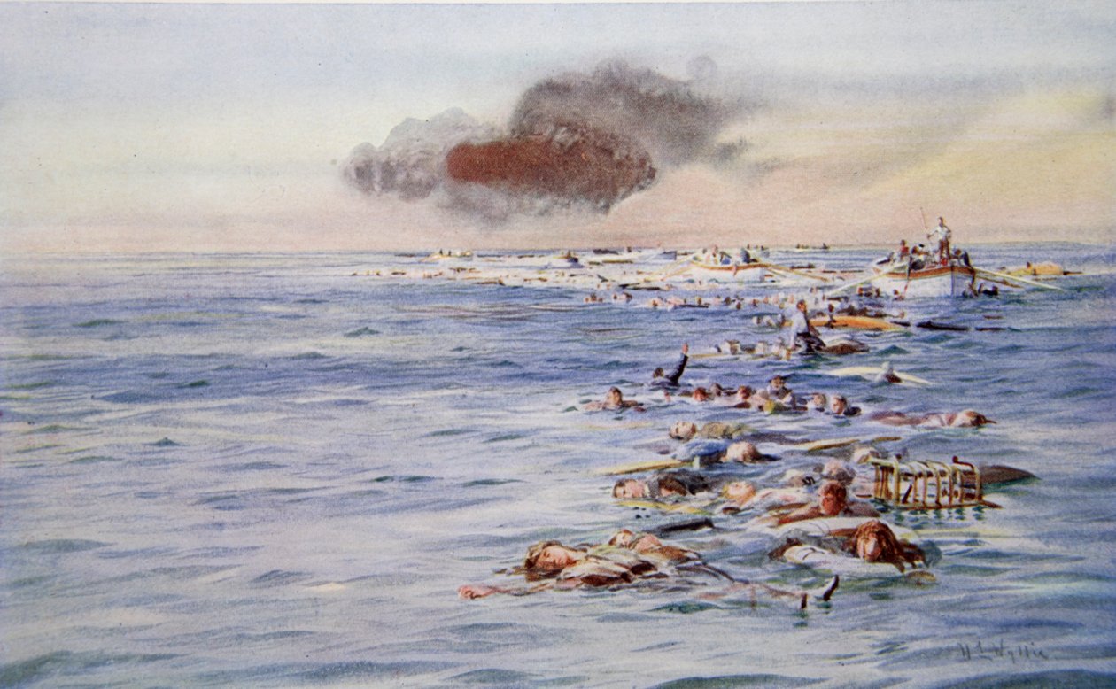 Lusitania-aluksen jälkimainingit tekijältä William Lionel Wyllie