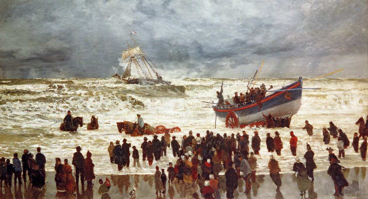 Pelastusvene, 1873 tekijältä William Lionel Wyllie