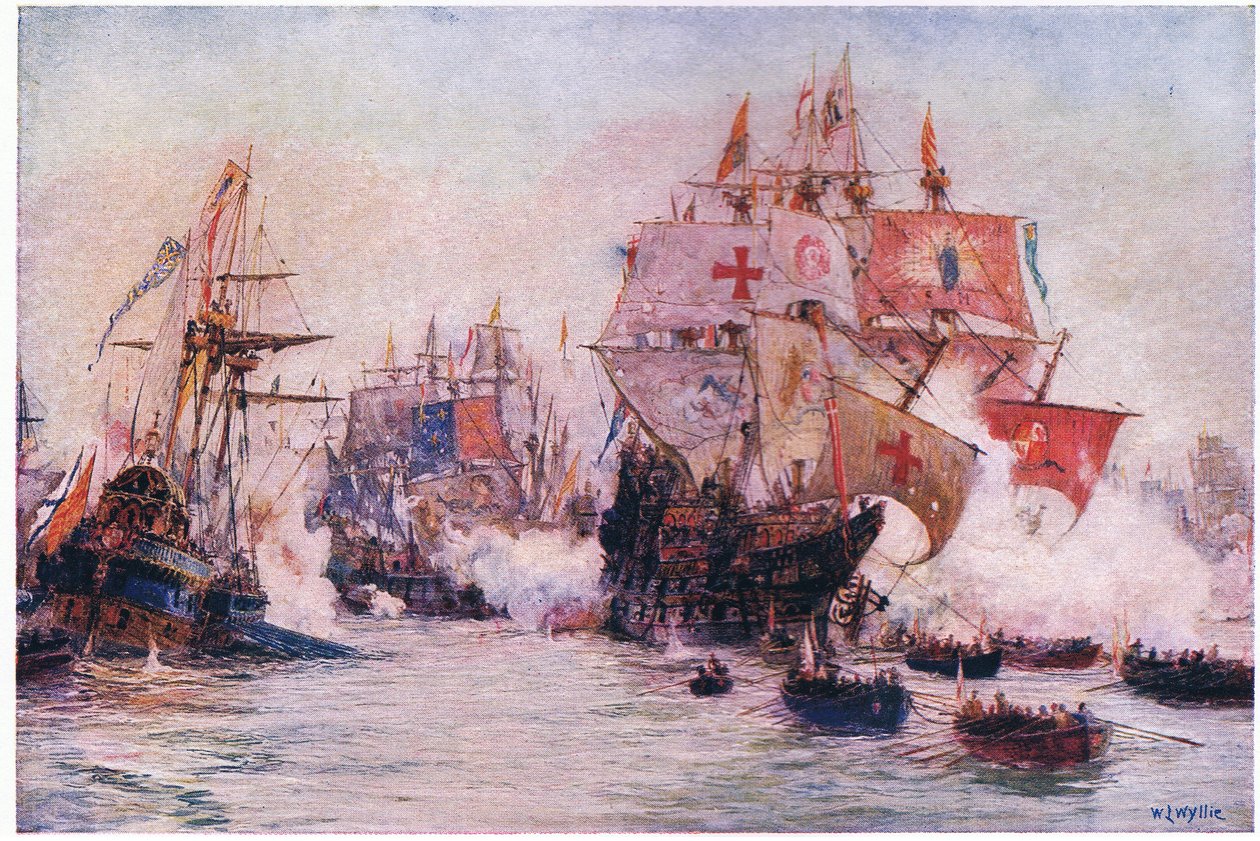 Espanjalainen armada 1588, 1915 tekijältä William Lionel Wyllie