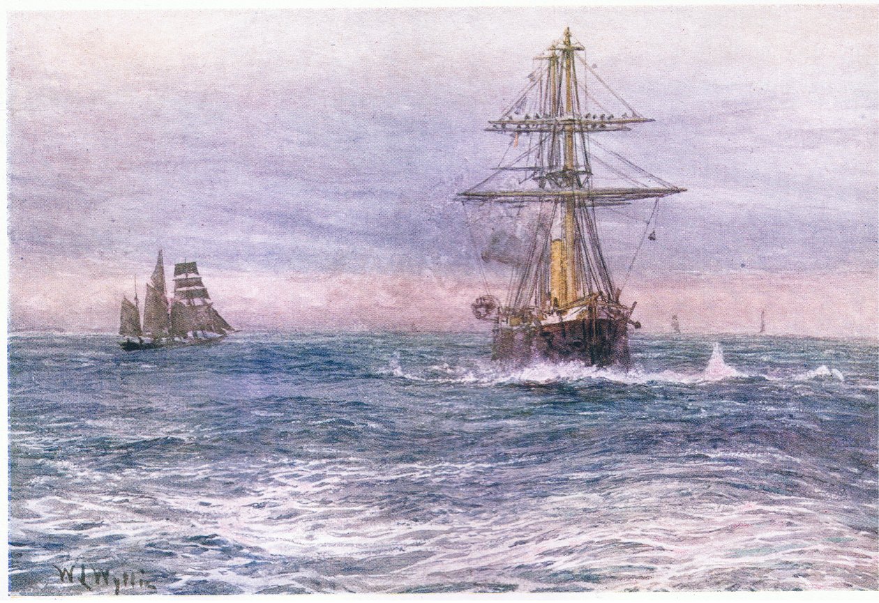 Vanha "Voittamaton" 1872, 1915 tekijältä William Lionel Wyllie