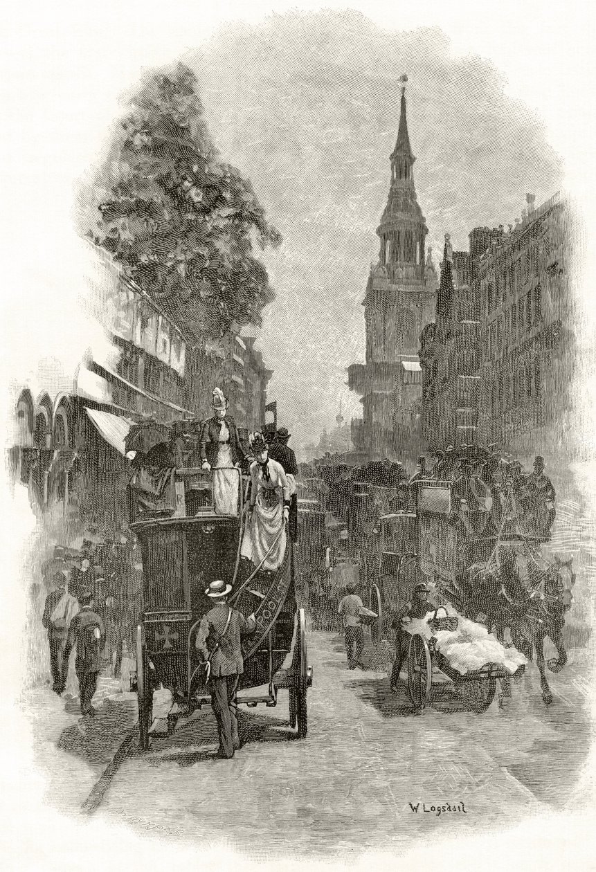 Cheapside and Bow Church Steeple, 