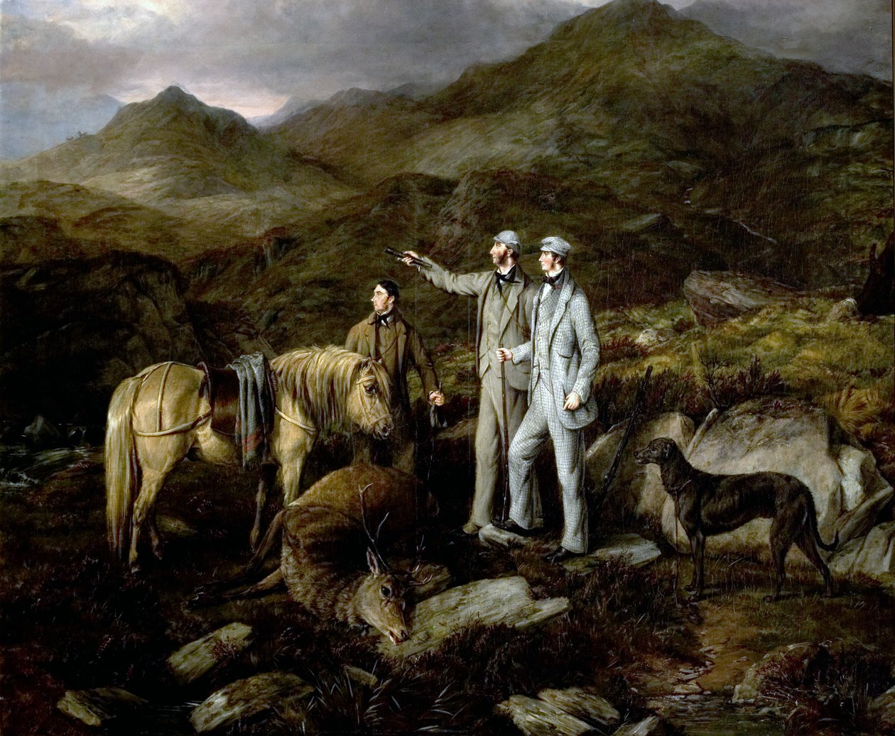 Hirvenmetsästys Skotlannissa, 1852 tekijältä William Luker