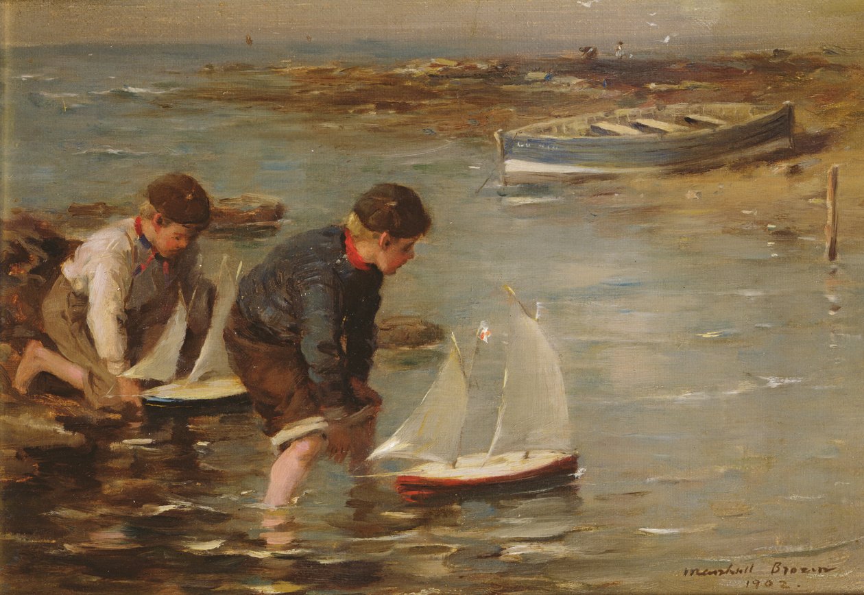 Starting the Race, 1902 (öljy kankaalle) tekijältä William Marshall Brown