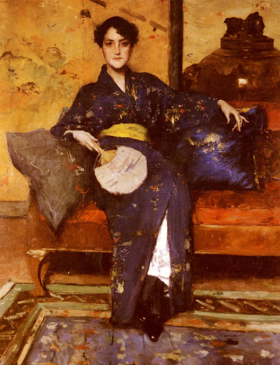  Sininen Kimonon tekijältä William Merritt Chase